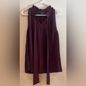 DKNY sleeveless blouse, Size XL, dark purple